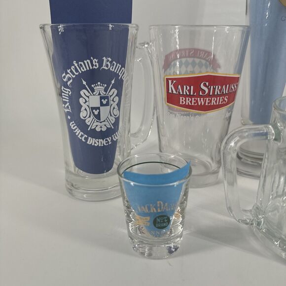 Lot of 7 Beer Liquor Glasses Karl Strauss Hard Rock Whitbread Ale Free Shipping - Picture 2 of 16